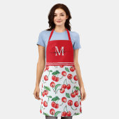 Cherry Monogram Botanical Red Schort (Gedragen)