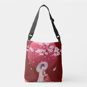 Cherry Moon Cherry Blossom Crossbody Tas