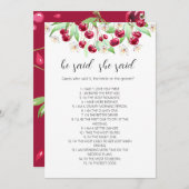 Cherry Much Wedding game Kaart (Voorkant / Achterkant)