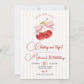 Cherry on Top 1st Birthday Invitation (Devant)