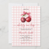 Cherry On Top avec Baby shower Bow Invitation (Devant)