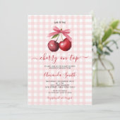 Cherry On Top avec Baby shower Bow Invitation (Debout devant)
