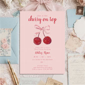 Cherry on Top Baby Shower Invitation