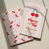 Cherry on Top Baby shower Invitation