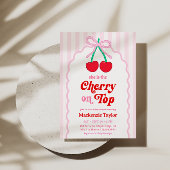 Cherry on Top Baby shower Invitation