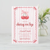 Cherry on top baby shower Invitation (Debout devant)