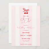 Cherry On Top Birthday Celebration Invitation (Devant / Derrière)