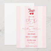 Cherry On Top Birthday Celebration Invitation Kaart (Voorkant / Achterkant)