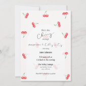 Cherry On Top Birthday Invitation Kaart (Voorkant)