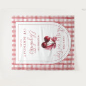 Cherry On Top Bow Birthday Photo Backdrop Wandkleed (Voorkant (horizontaal))