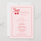 Cherry On Top Bridal Shower Invitation Kaart (Voorkant)