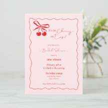 Cherry On Top Bridal Shower Invitation