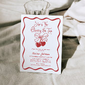 Cherry On Top Coquette Invitation de la douche nup