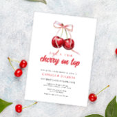 Cherry on Top Girl Baby shower Invitation