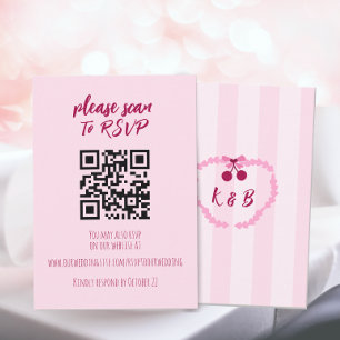 Cherry on Top Wedding Carte de réponse RSVP