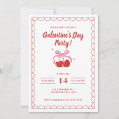 Cherry On Top White Galentine's Day Kaart (Voorkant)