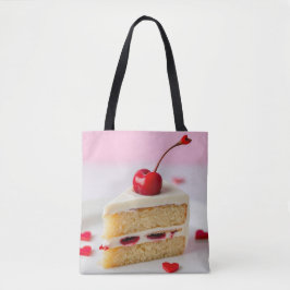 Cherry Ontop Vanilla Cake Winkellijst Canvas tas