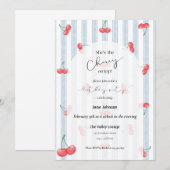 Cherry op de top verjaardagsuitnodiging kaart (Voorkant / Achterkant)