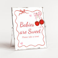 Cherry op Top Baby shower Baby's zijn zoet