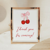Cherry op Top Baby shower Bedankt voor je komst
