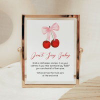 Cherry op Top Baby shower Zeg geen Baby