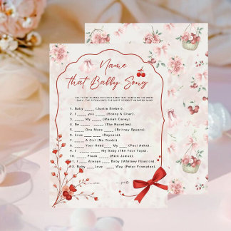 Cherry op Top Baby Song Game | Bloemroze strik