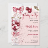 Cherry op Top Bow Boho Arch Zomer Vrijgezellenfees Kaart (Voorkant)