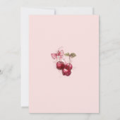 Cherry op Top Bow Boho Arch Zomer Vrijgezellenfees Kaart (Achterkant)