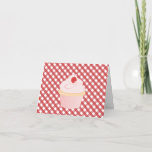 Cherry op Top Cupcake Bedankkaart