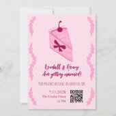 Cherry op Top Fun Vrijgezellenfeest QR-code Kaart (Voorkant)