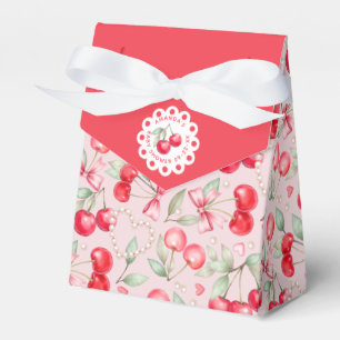 Cherry op Top Girl Baby shower Favoriet Behandel D Bedankdoosjes