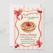 Cherry op top Pie Baby shower Kaart (Voorkant)