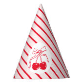 Cherry op Top Pink & Red Cherry Verjaardagsfeest P Feesthoedjes (Voorkant)