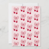 Cherry op Top Roze Bow Verjaardag Kaart (Achterkant)