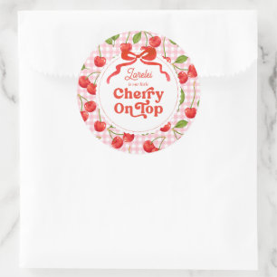 Cherry op Top Verjaardag Sticker