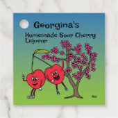 Cherry Pals Funny Cartoon Jam Pie en meer Bedankjes Labels (Voorkant)