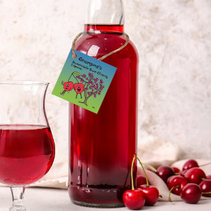 Cherry Pals Funny Cartoon Jam Pie en meer Bedankjes Labels