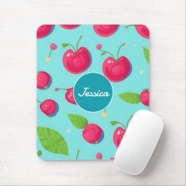 Cherry Pastel Kleurrijk Gepersonaliseerd Patroon Muismat