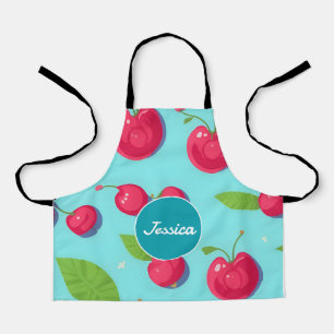 Cherry Pastel Kleurrijk Gepersonaliseerd Patroon Schort