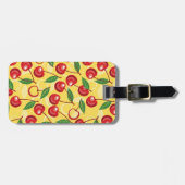 Cherry-patroon Bagagelabel (Voorkant horizontaal)