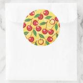 Cherry-patroon Ronde Sticker (Tas)