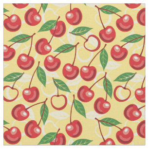Cherry-patroon Stof