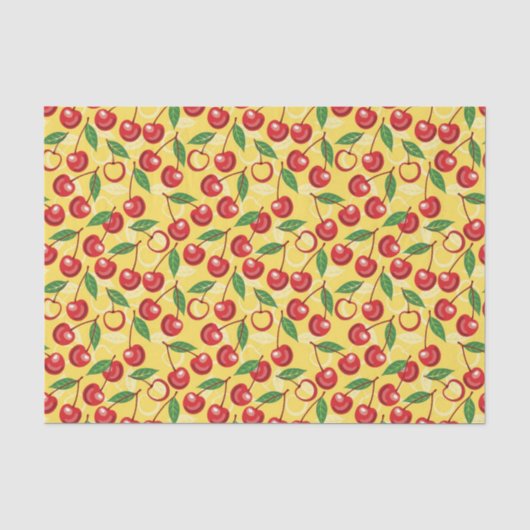 Cherry-patroon Tissuepapier (Voorkant)