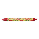 Cherry-patroon Zwarte Inkt Pen (Voorkant)