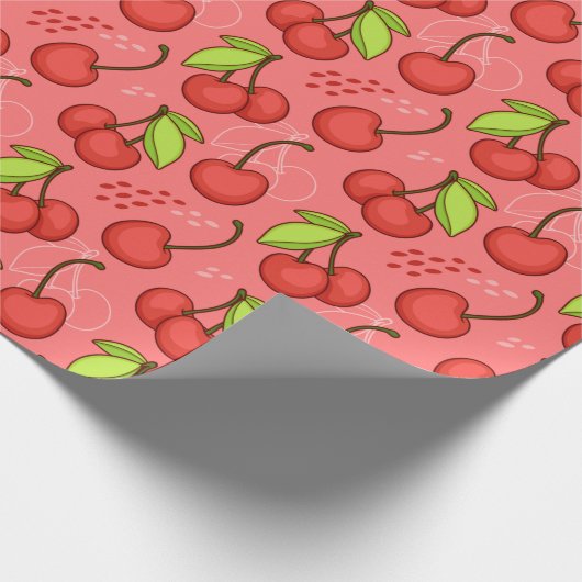 Cherry Pattern Cadeaupapier (Hoek)