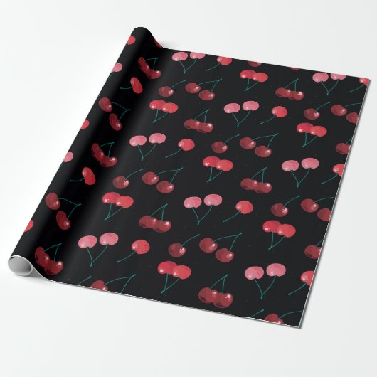 Cherry Pattern Cadeaupapier (Uitgerold)