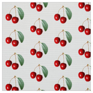 Cherry Pattern Fabric Stof