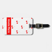 Cherry Pattern Fruit Personalize Bagagelabel (Voorkant horizontaal)