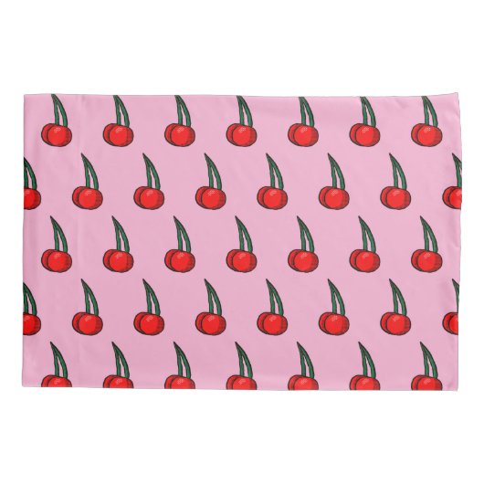 Cherry Pattern Kussensloop (Achterkant)