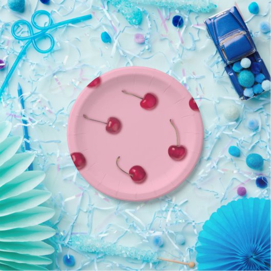 Cherry Pattern Papieren Bordje (Feest)